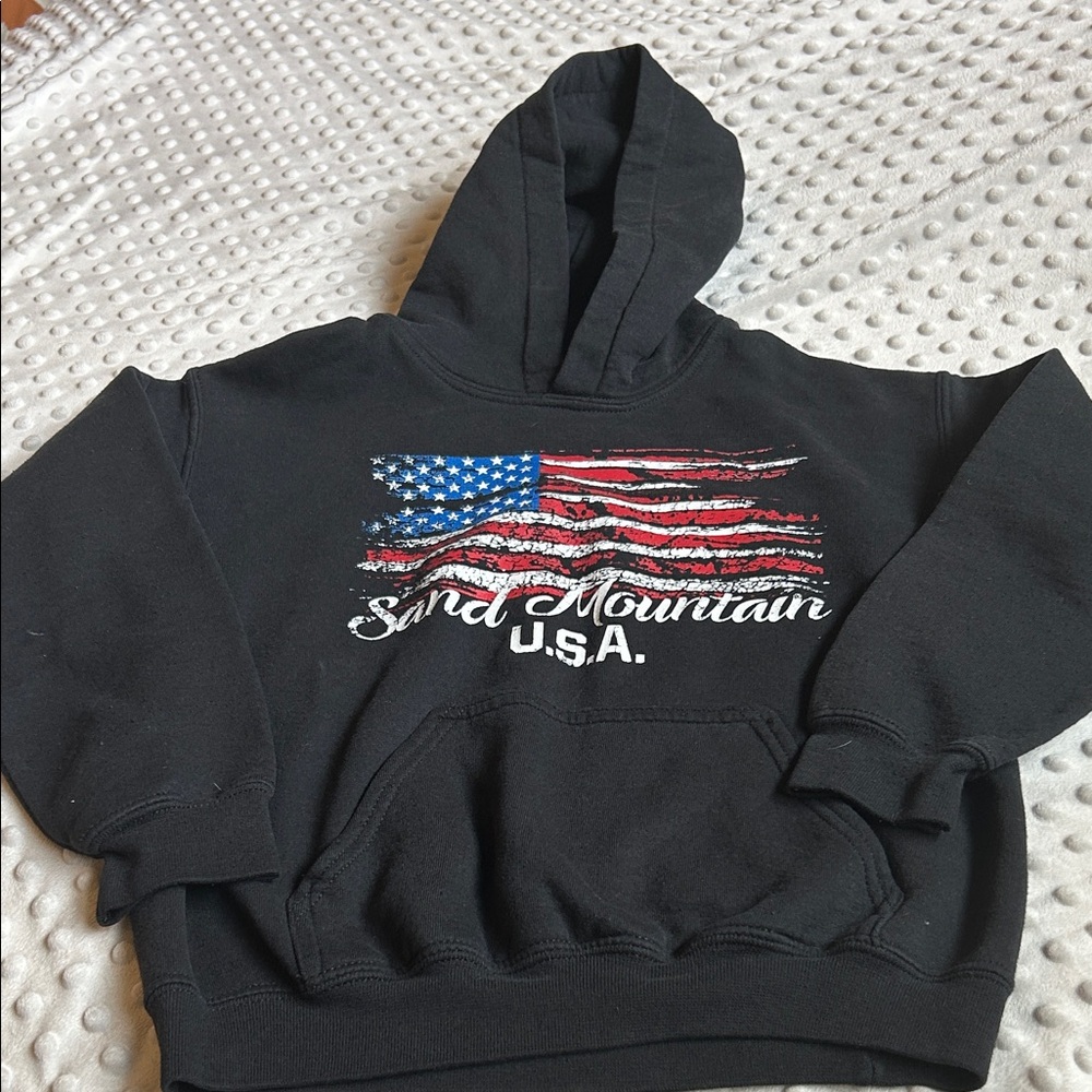 Black USA Flag Hoodie